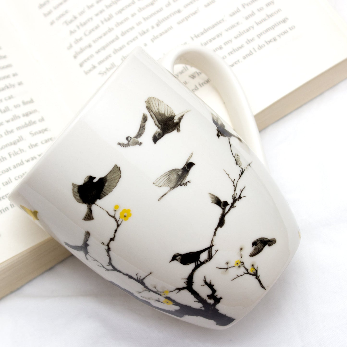 Set Of Four April Flock Series Ceramic Mugs
