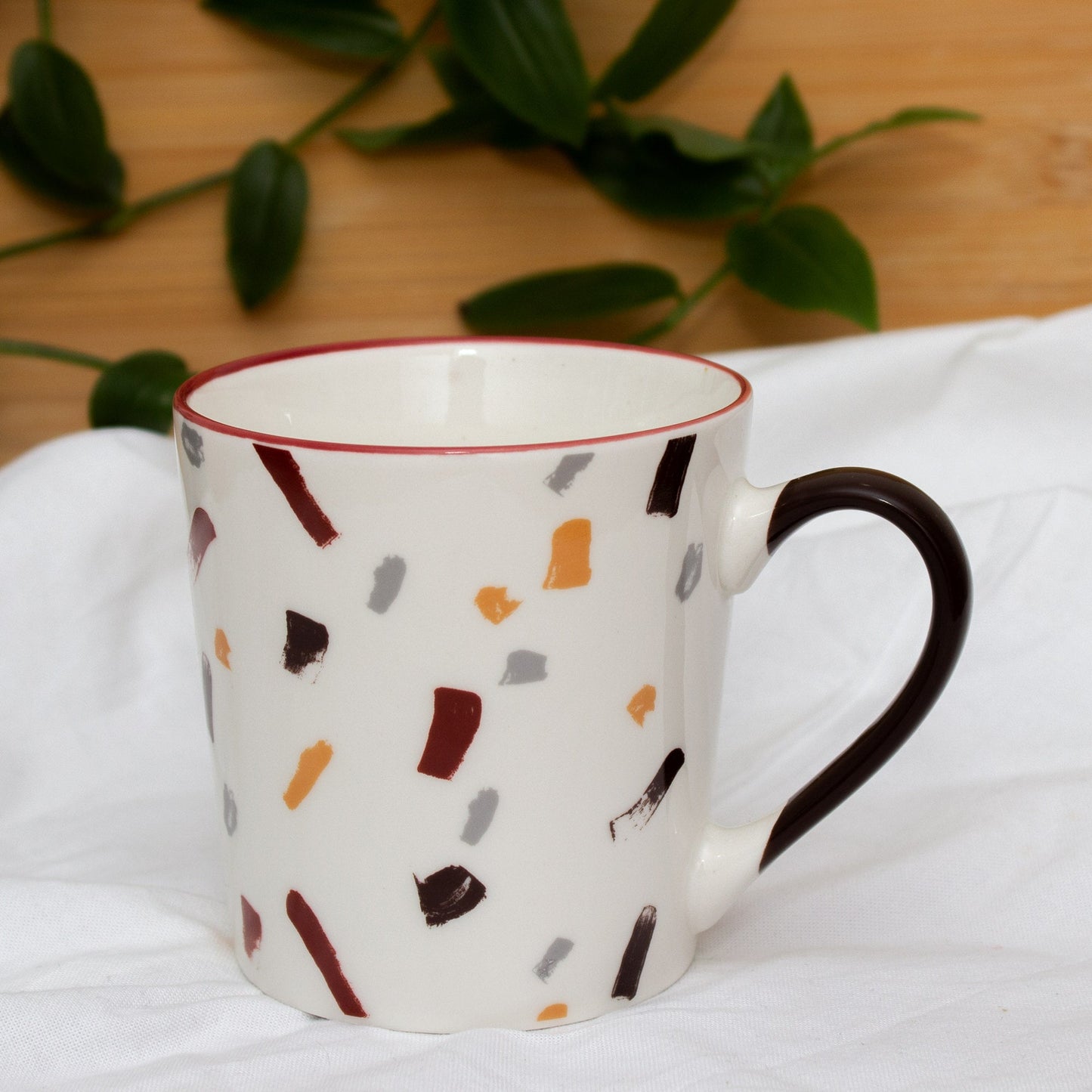 Set Of Four Artwork Palette Series Ceramic Mugs