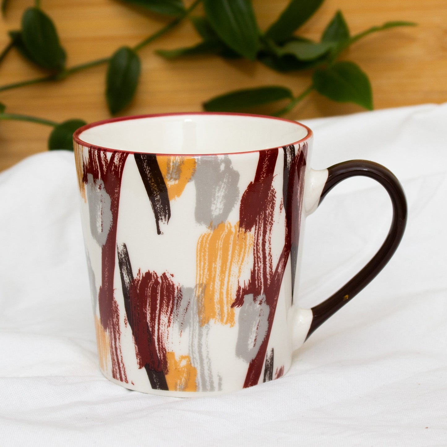 Set Of Four Artwork Palette Series Ceramic Mugs