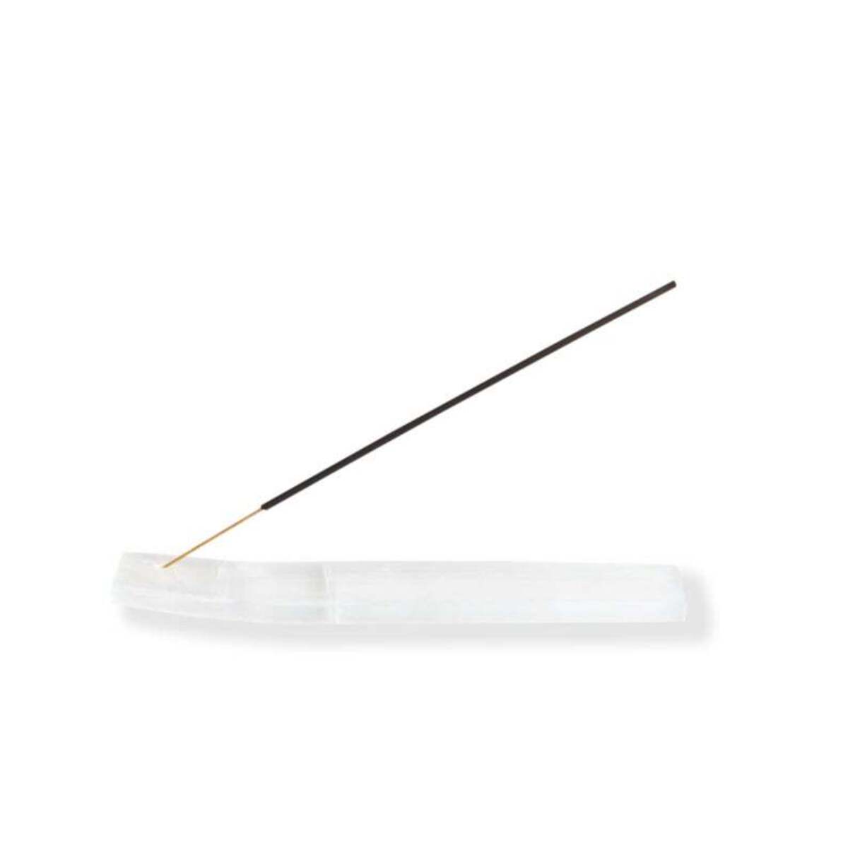 Natural Selenite Incense Holder – Elegant Crystal Burner