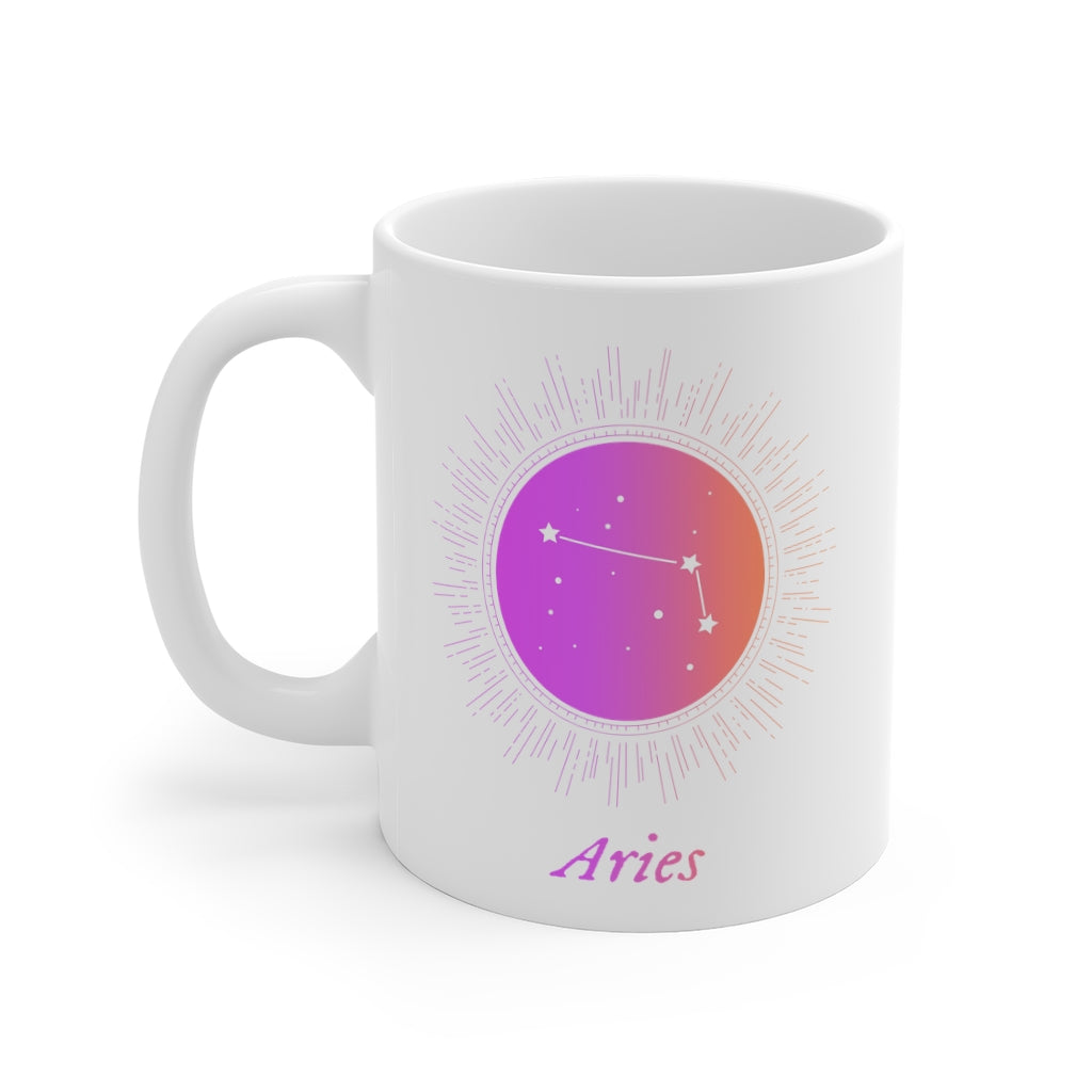 Aries Zodiac Coffee Mug – Astrology Gift for Aries Sign Lovers