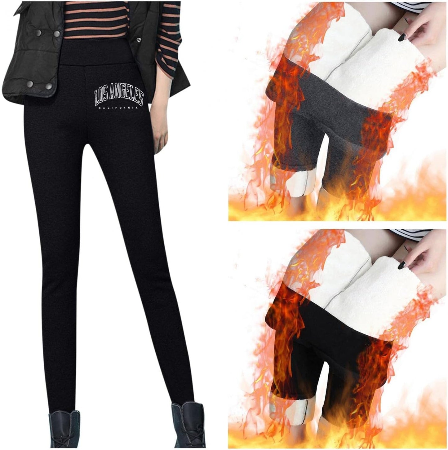 Leggings for Women Winter Sherpa Fleece Lined Leggings Thick Cashmere Warm Pants High Waisted Warm Pants