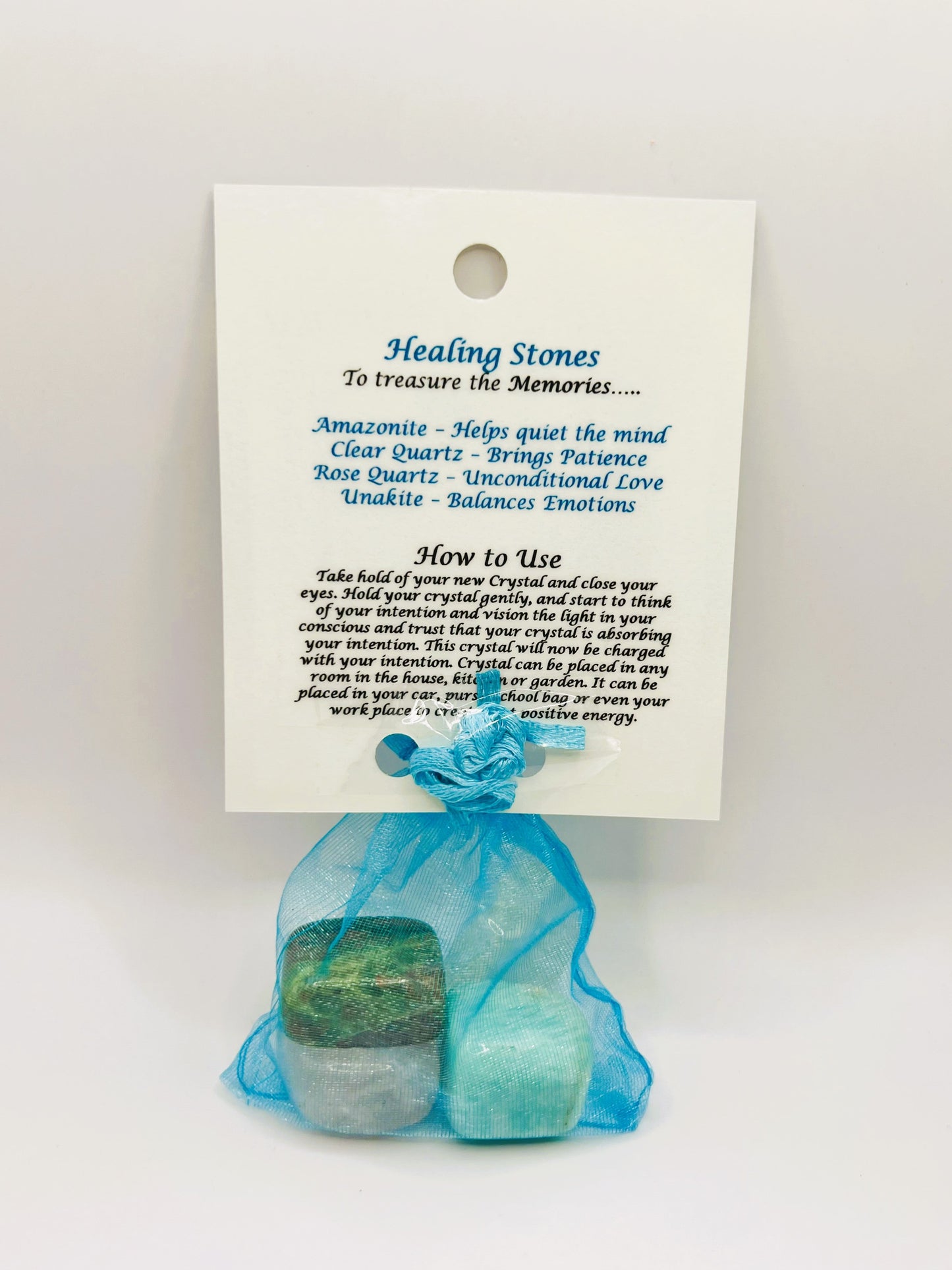 In Memory Crystal Healing Bag by Peacefful Intentions