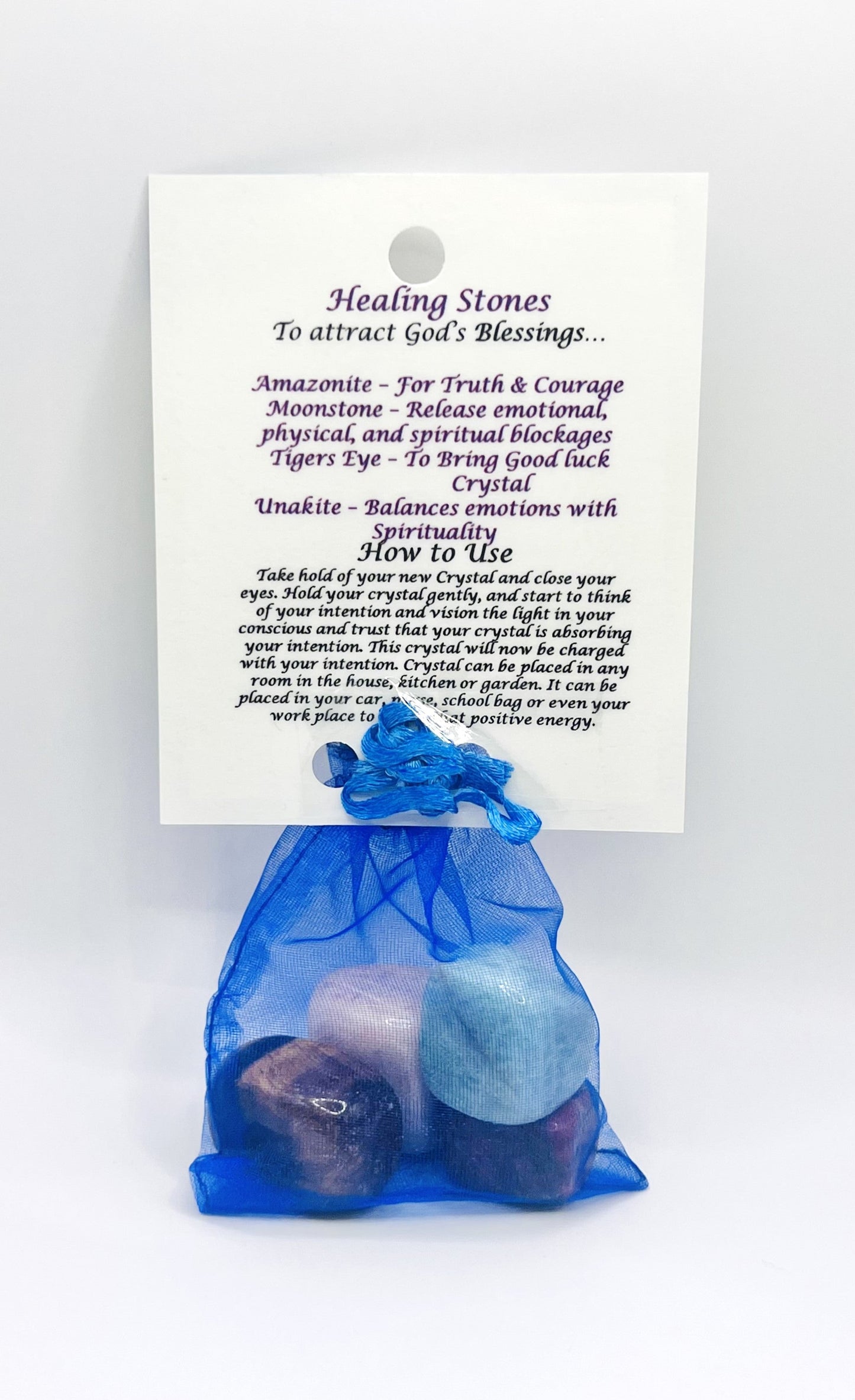 Blessing Crystal Healing Bag by Peacefful Intentions