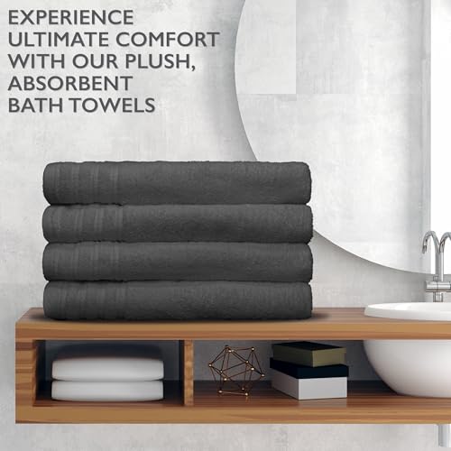 4-Piece Premium Cotton Bath Towel Set – Soft, Absorbent & Quick-Dry