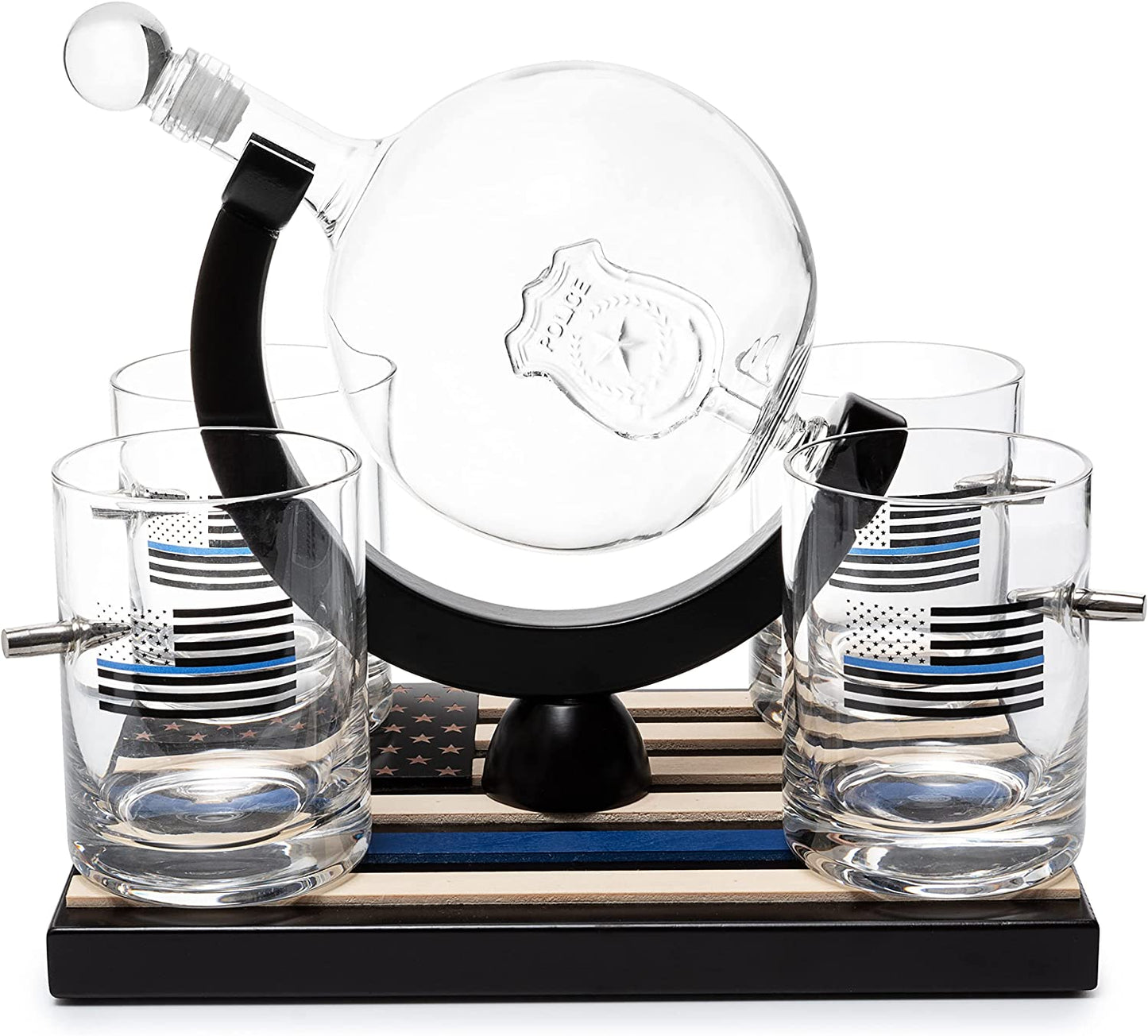 Police Officers Decanter and Glasses Set