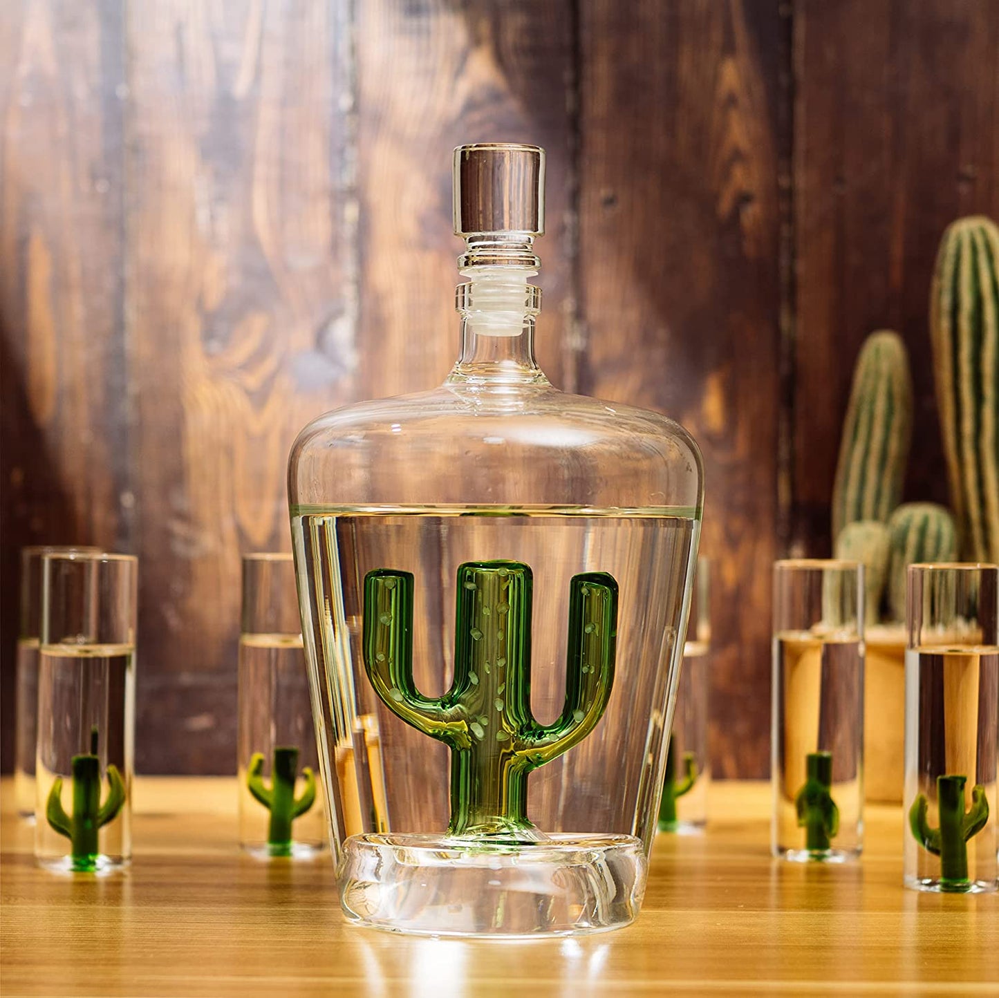 Tequila Cactus Decanter Set
