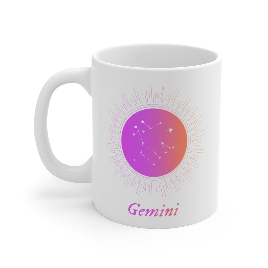 Gemini Zodiac Coffee Mug – Astrology Gift for Gemini Sign Lovers