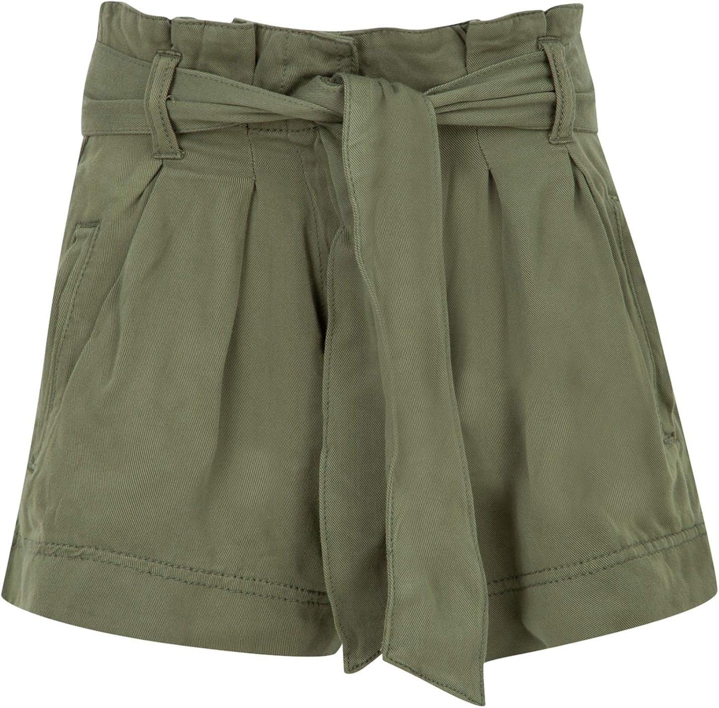 Girls Paperbag Denim Shorts Sand Short High Waist Belted Paper Bag Hot Pants