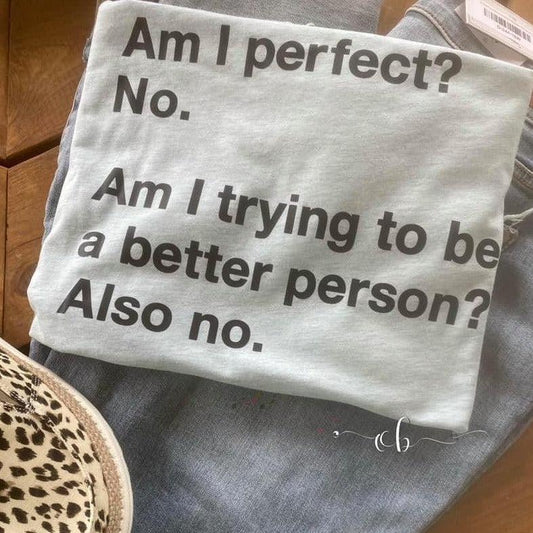 Am I Perfect? No T-shirt