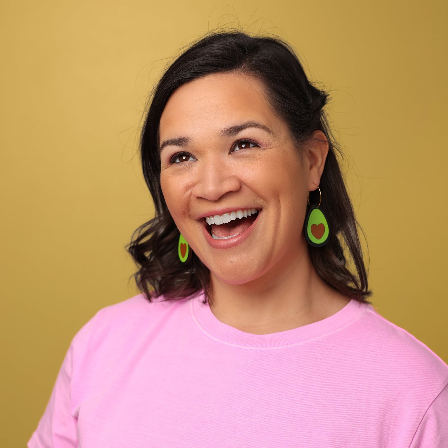 Avocado Heart Hoop Earrings – Cute & Trendy Jewelry