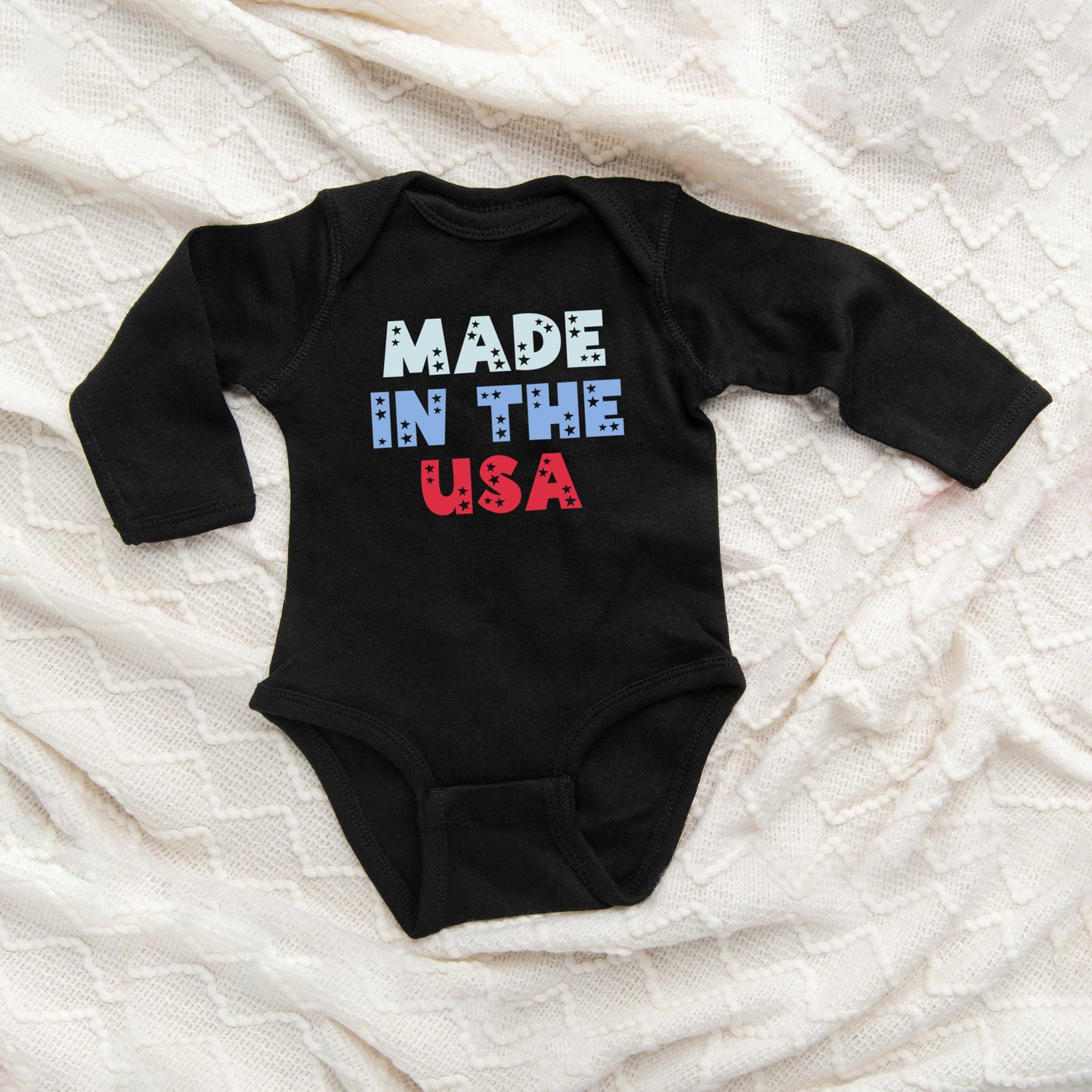 Made In The USA Baby Long Sleeve Onesie
