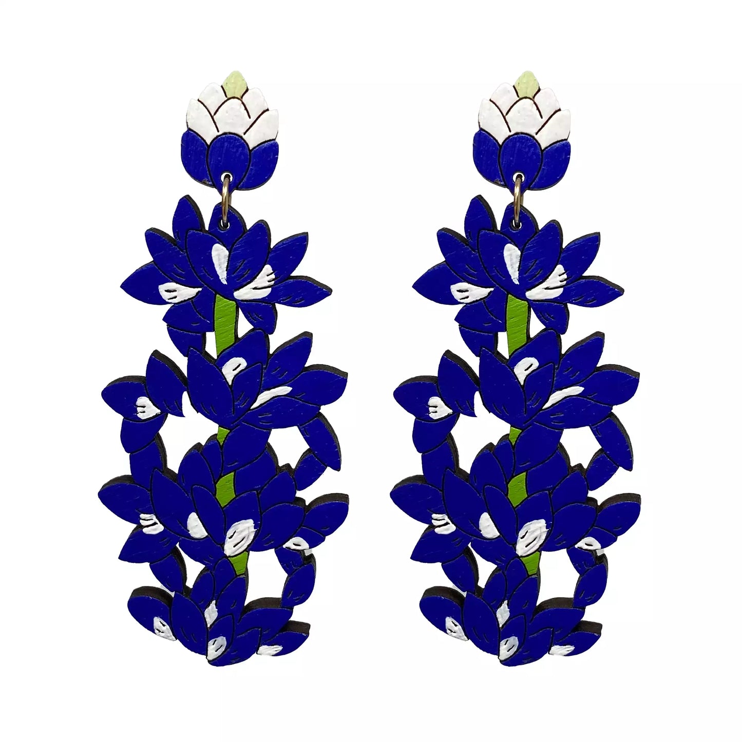 Bluebonnet Statement Earrings – Bold & Floral Statement Jewelry