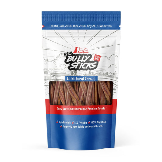All-Natural Beef Bully Stick Dog Treats 12" Standard 4 Pack