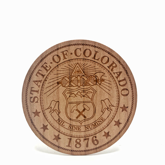 Colorado State Seal Wood Stickers