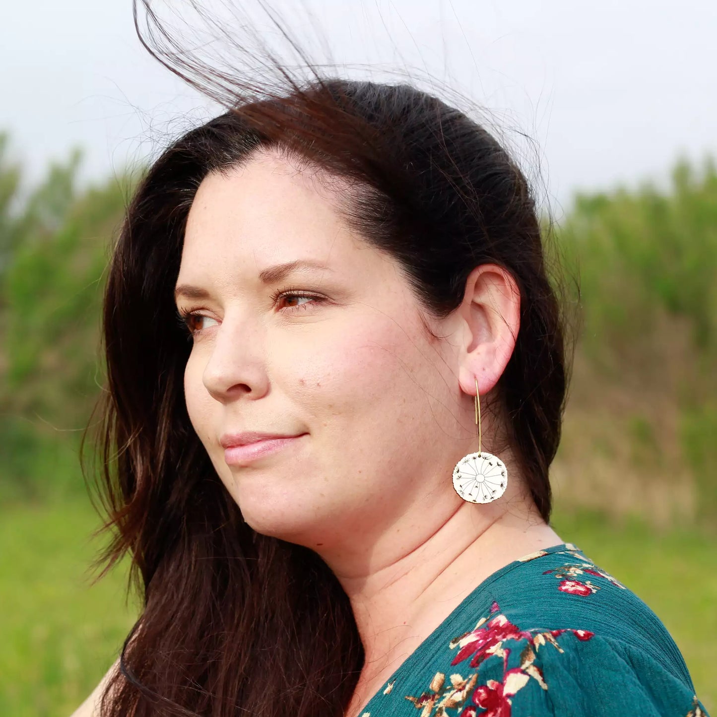 Dandelion Drop Earrings – Delicate & Whimsical Floral Jewelry