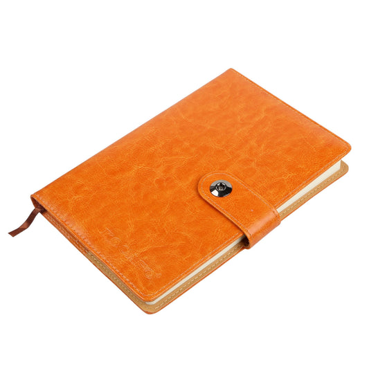 PU Leather Cover Notebook with Calendar, World Map, and Silk Ribbon