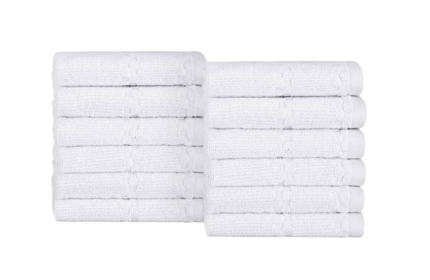 Anichini Fairfield Turkish Cotton Washcloths – 12-Piece Ultra-Soft Towel Set