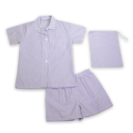 Lavender Seersucker Short Pajama Set
