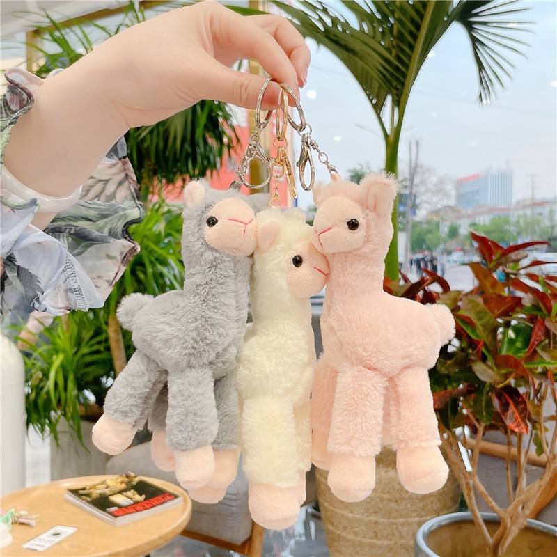 Kawaii Alpaca Plush Toy Keychain – Soft & Adorable Accessory