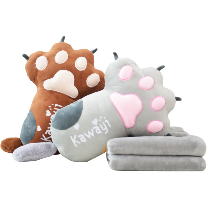 Kawai Cat Claw Pillow: Plush, Air-Conditioned by Plushy Planet