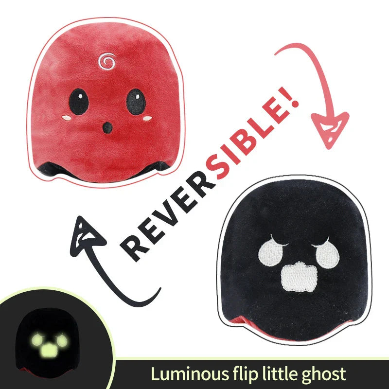 Luminous Reversible Ghost Plush Pillow – Glow-In-The-Dark Soft Plush