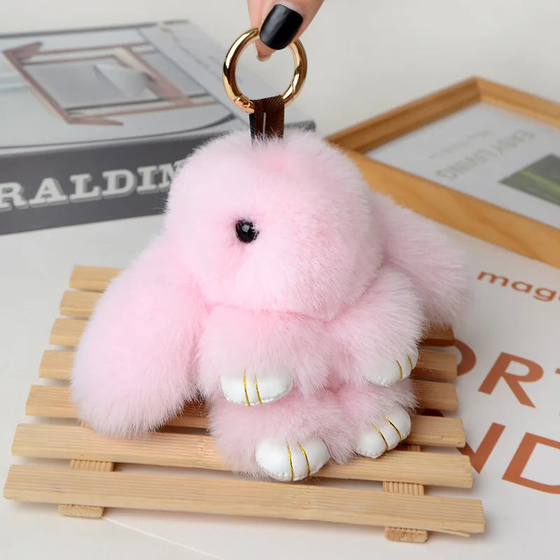 Soft Plush Rabbit Keychain – Cute & Cuddly Accessory