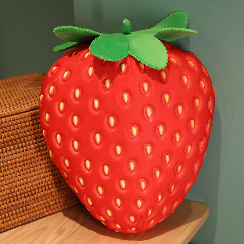 Kawaii 35cm Strawberry Plush Pillow by Plushy Planet