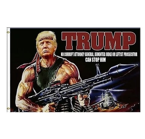 Trump Rambo Flag