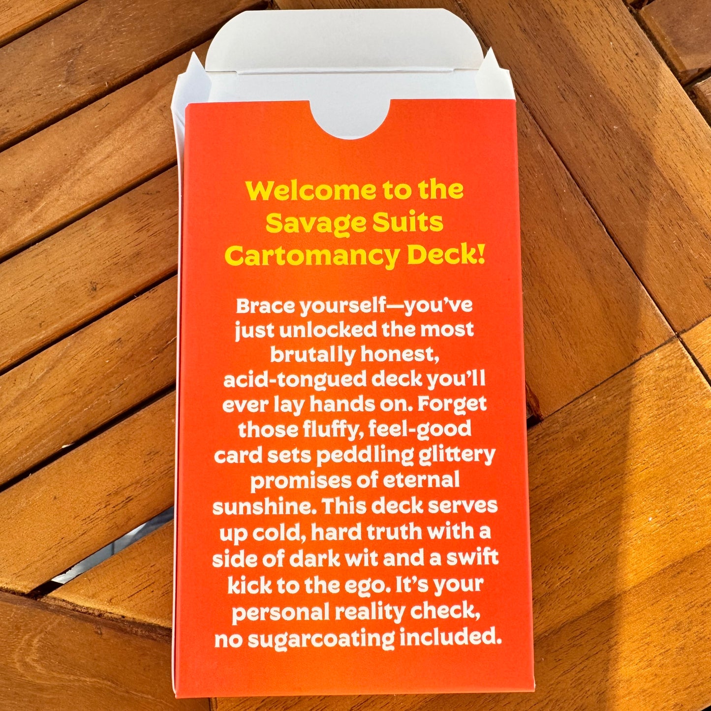 Savage Suits Cartomancy Deck Cards for Truth Seekers