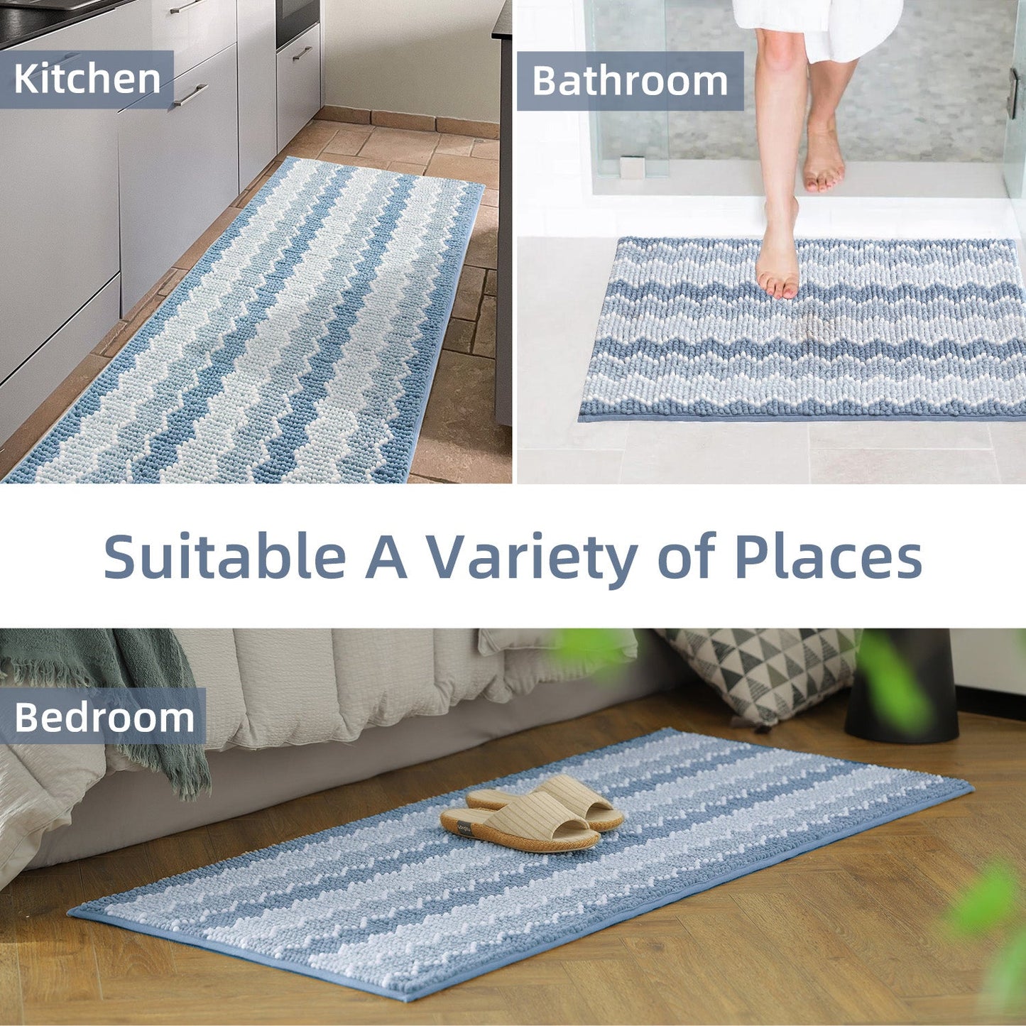 Kasentex Soft Absorbent Durable Non-Slip Bathroom Rug Mat, Room Decor, Graduation Gifts, Fathers Day Gift, Mother Gift, Easter Gift