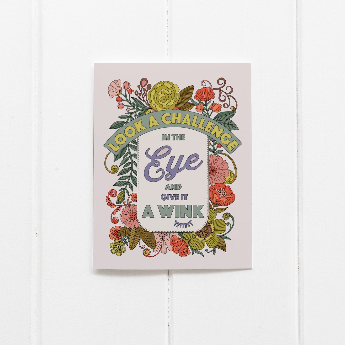 Motivational “Challenge in the Eye” Inspirational Coffee Mug – Fun Quote Cup