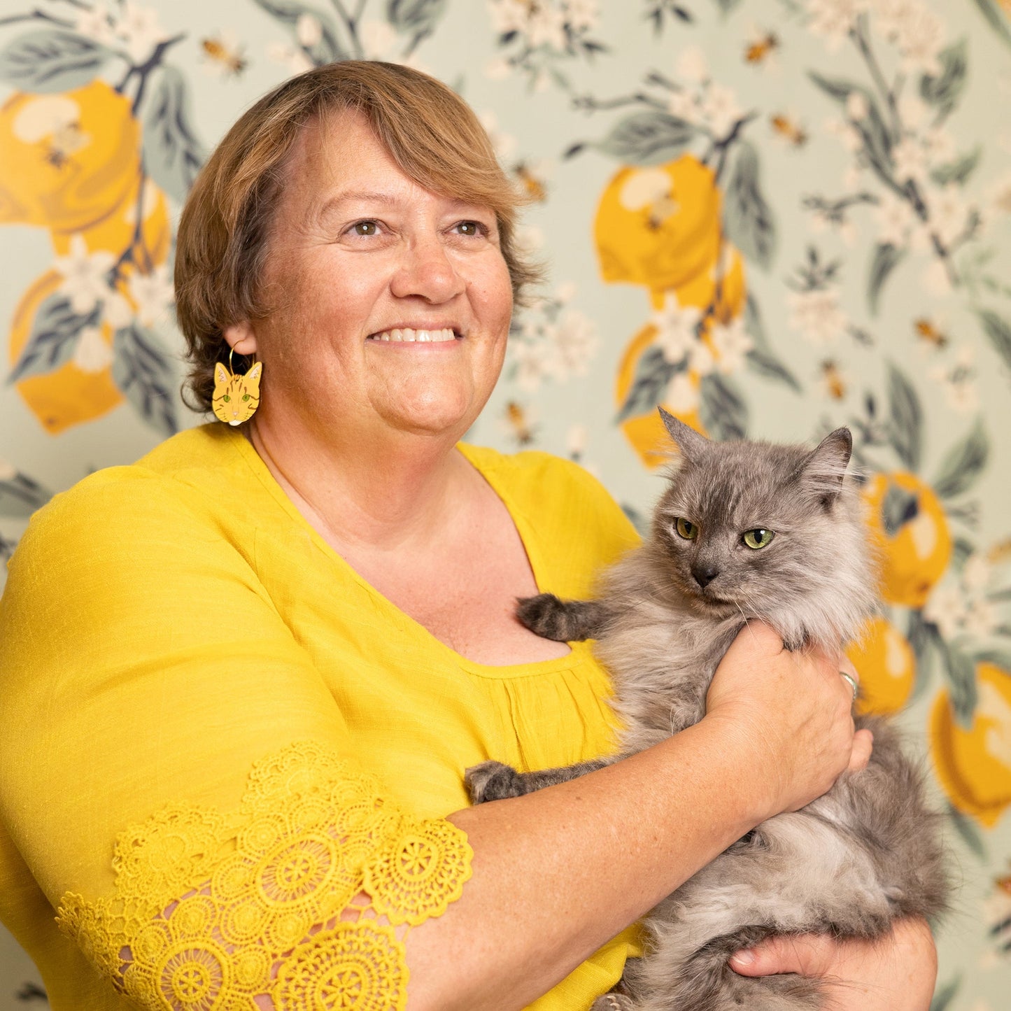 Orange Tabby Cat Hoop Earrings – Playful & Unique Statement Jewelry