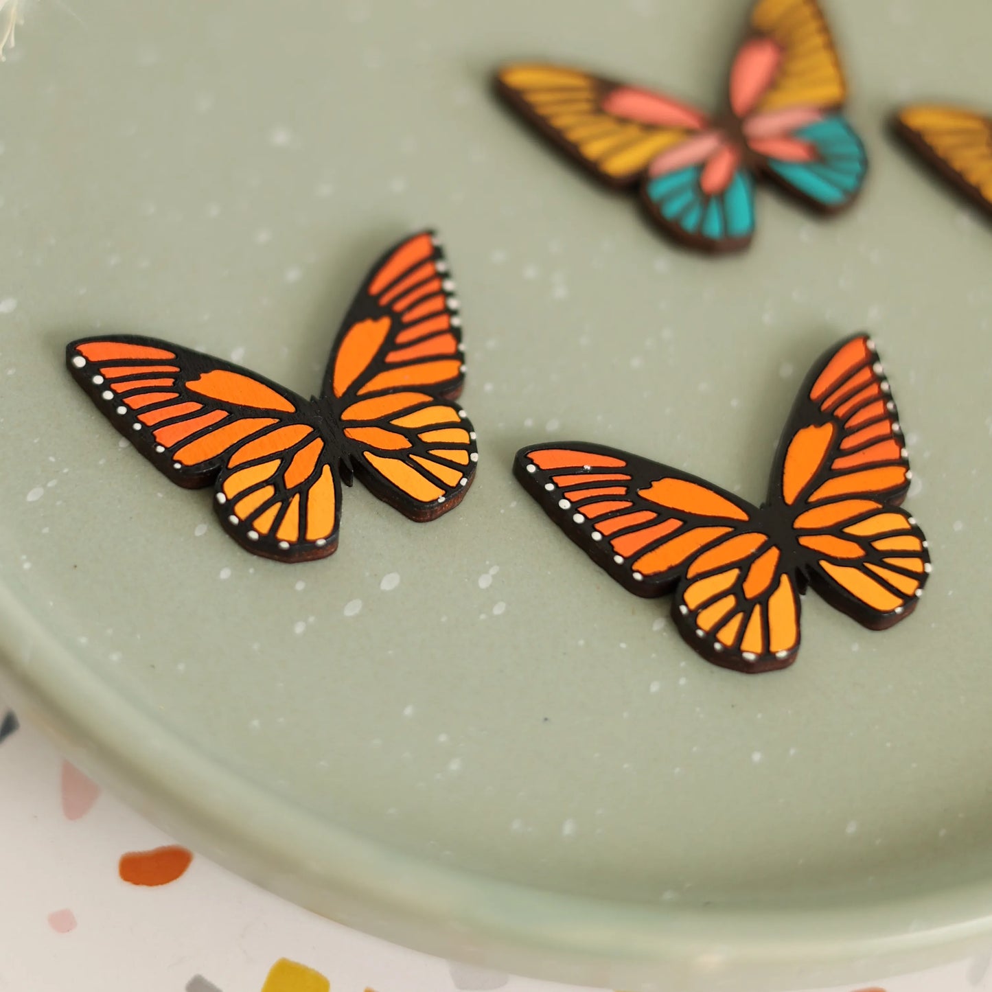 Butterfly Stud Earrings – Gold Monarch-Inspired Dainty Jewelry