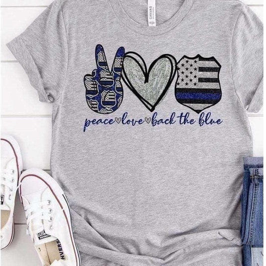 Peace Love & Back The Blue Line T-shirt