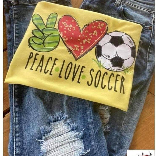 Peace Love Soccer T-shirt