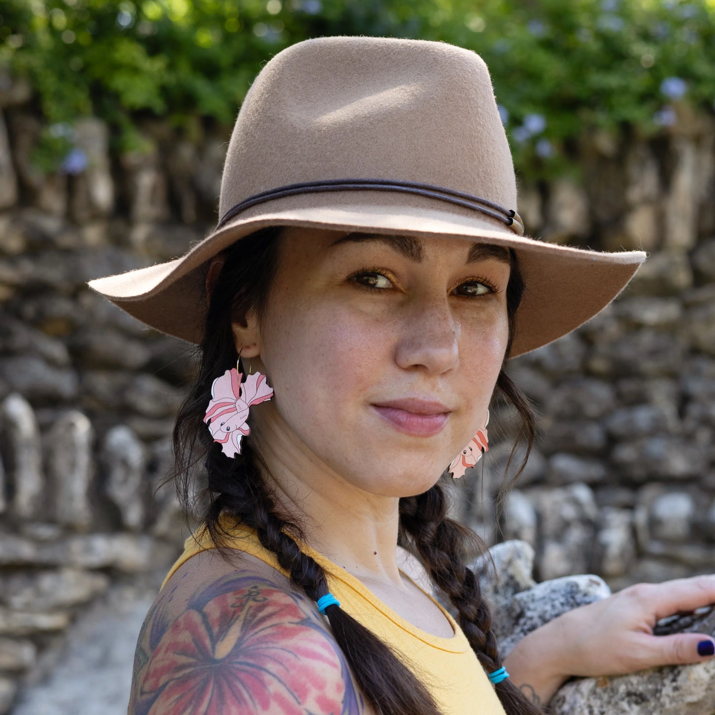 Betta Fish Hoop Earrings in Pink – Elegant & Ocean-Inspired Jewelry