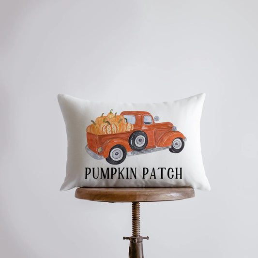 Pumpkin Patch Truck Throw Pillow
