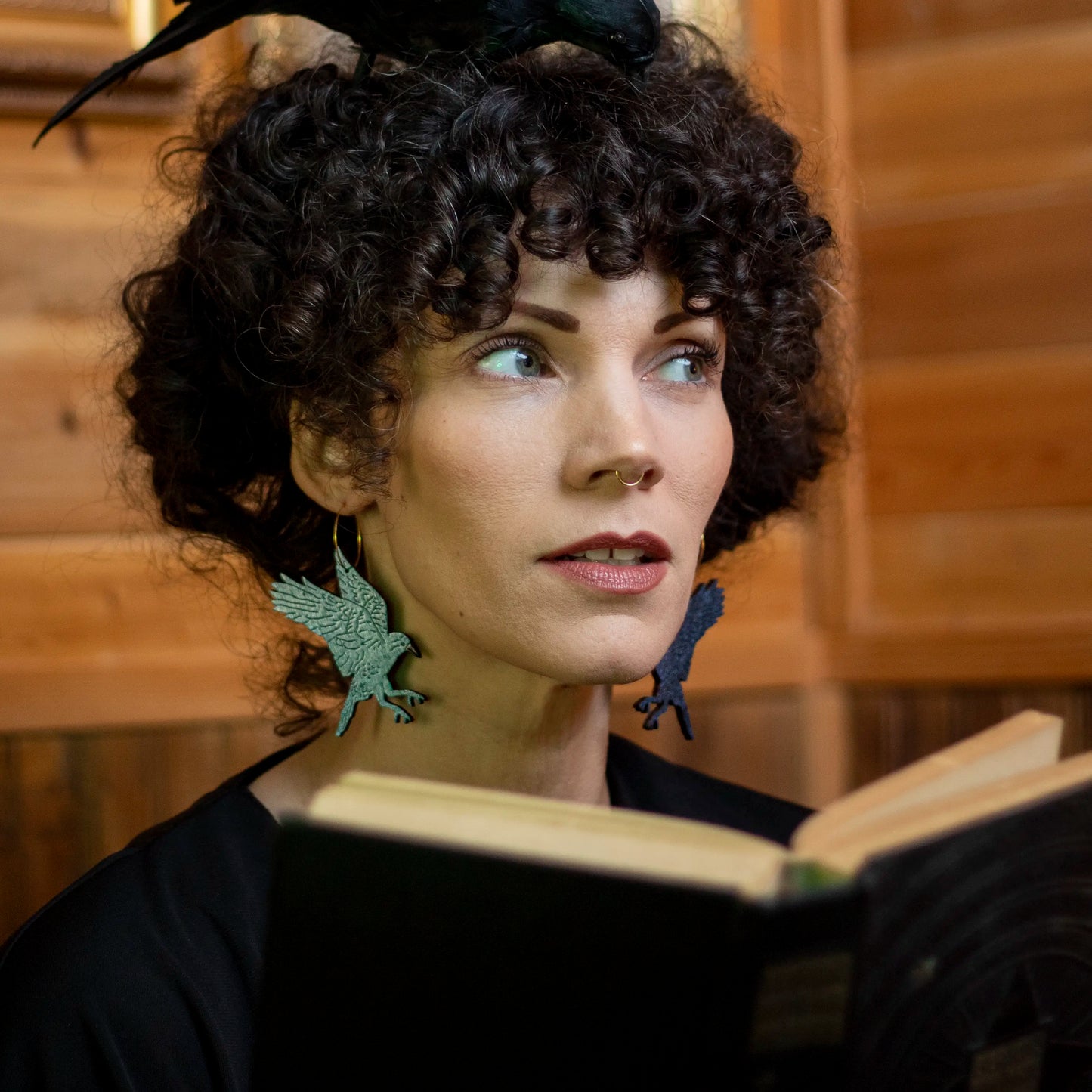 Raven Hoop Earrings – Dark & Mysterious Statement Jewelry