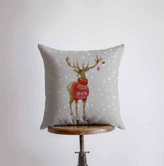Reindeer Throw Pillow
