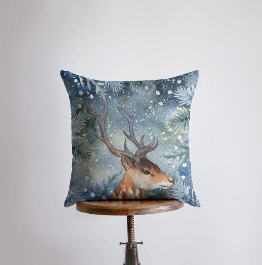 Reindeer Horns Throw Pillow