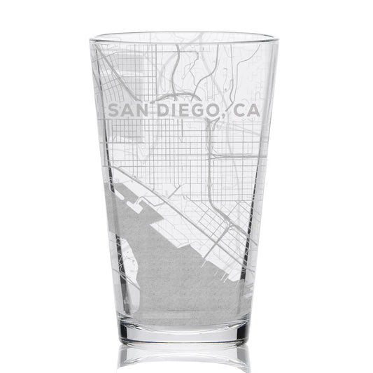 San Diego, CA Map Pint Glass