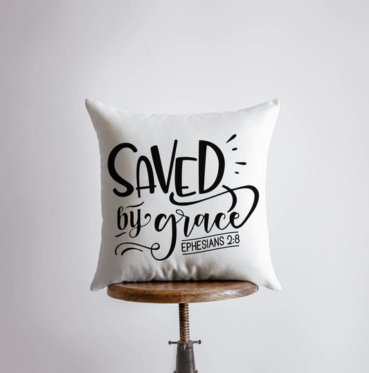 Saved by Grace Throw Pillow