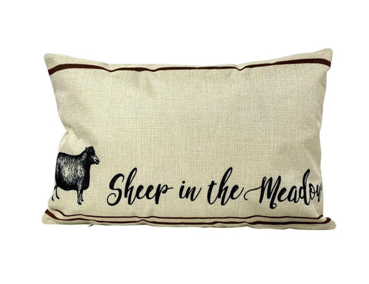 Sheep in the Meadow Throw Pillow