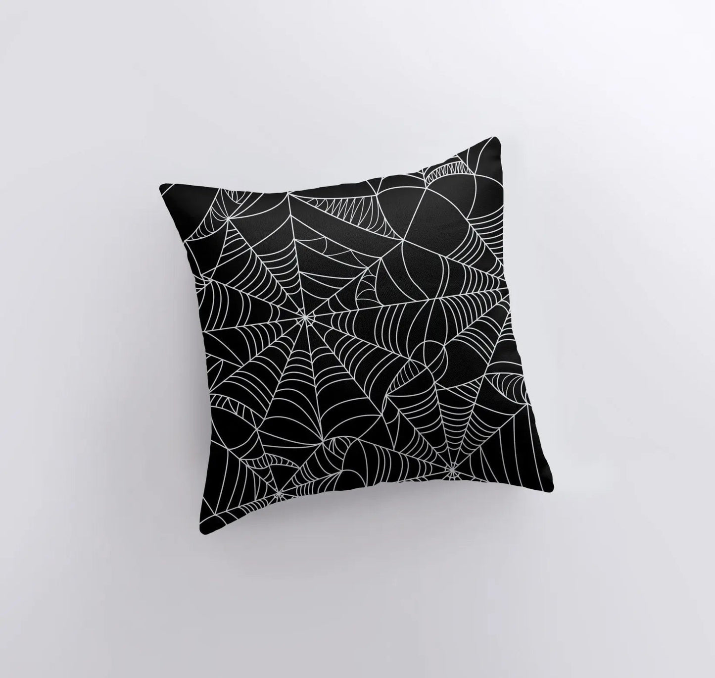 SpiderWeb Black Throw Pillow