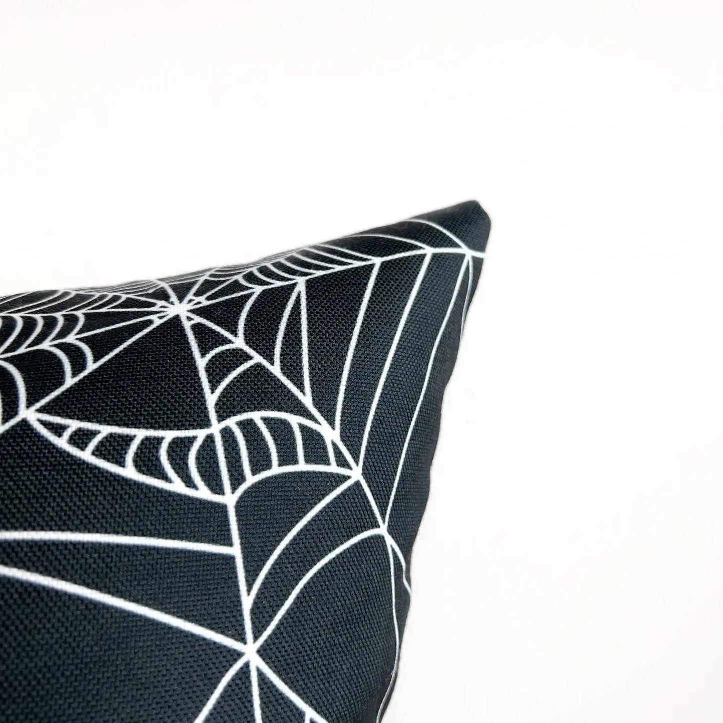 SpiderWeb Black Throw Pillow