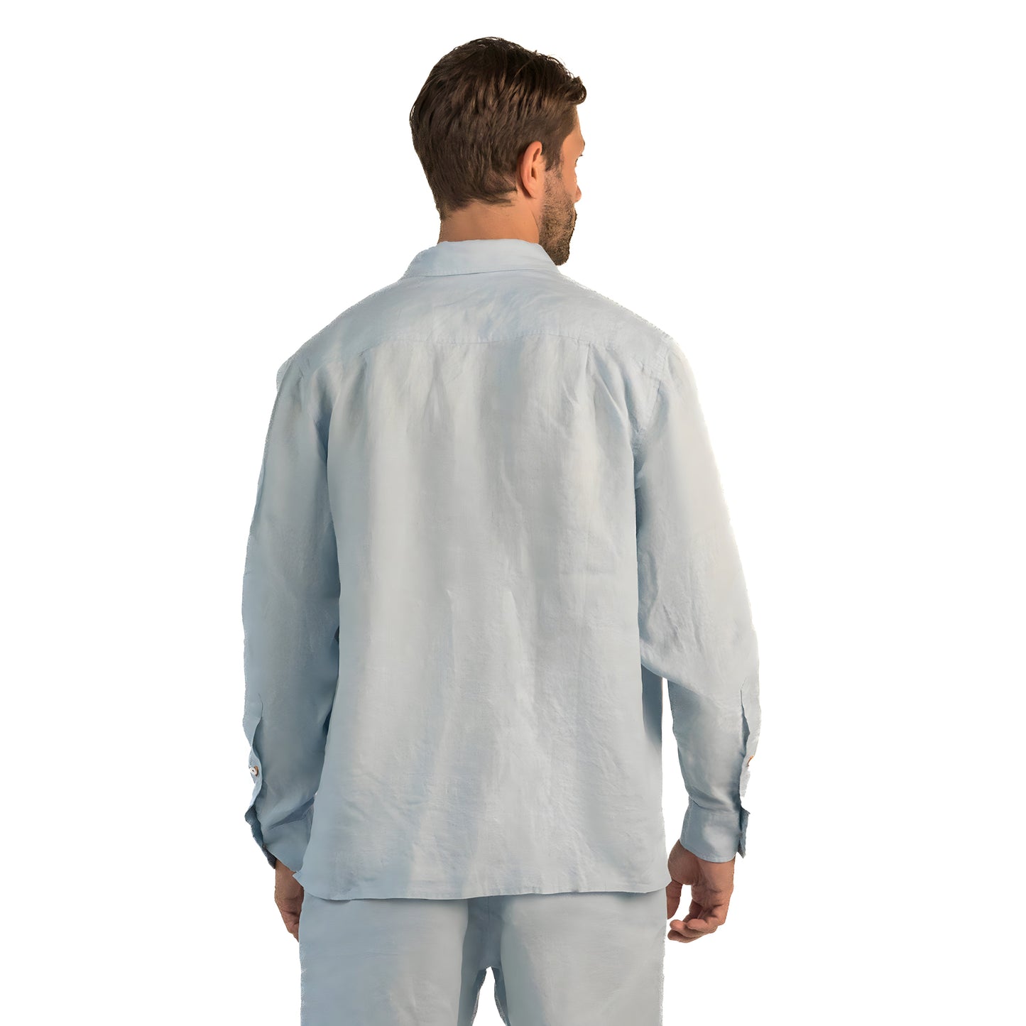 Sky Blue Linen Shirt – Lightweight Casual Button-Up for Women