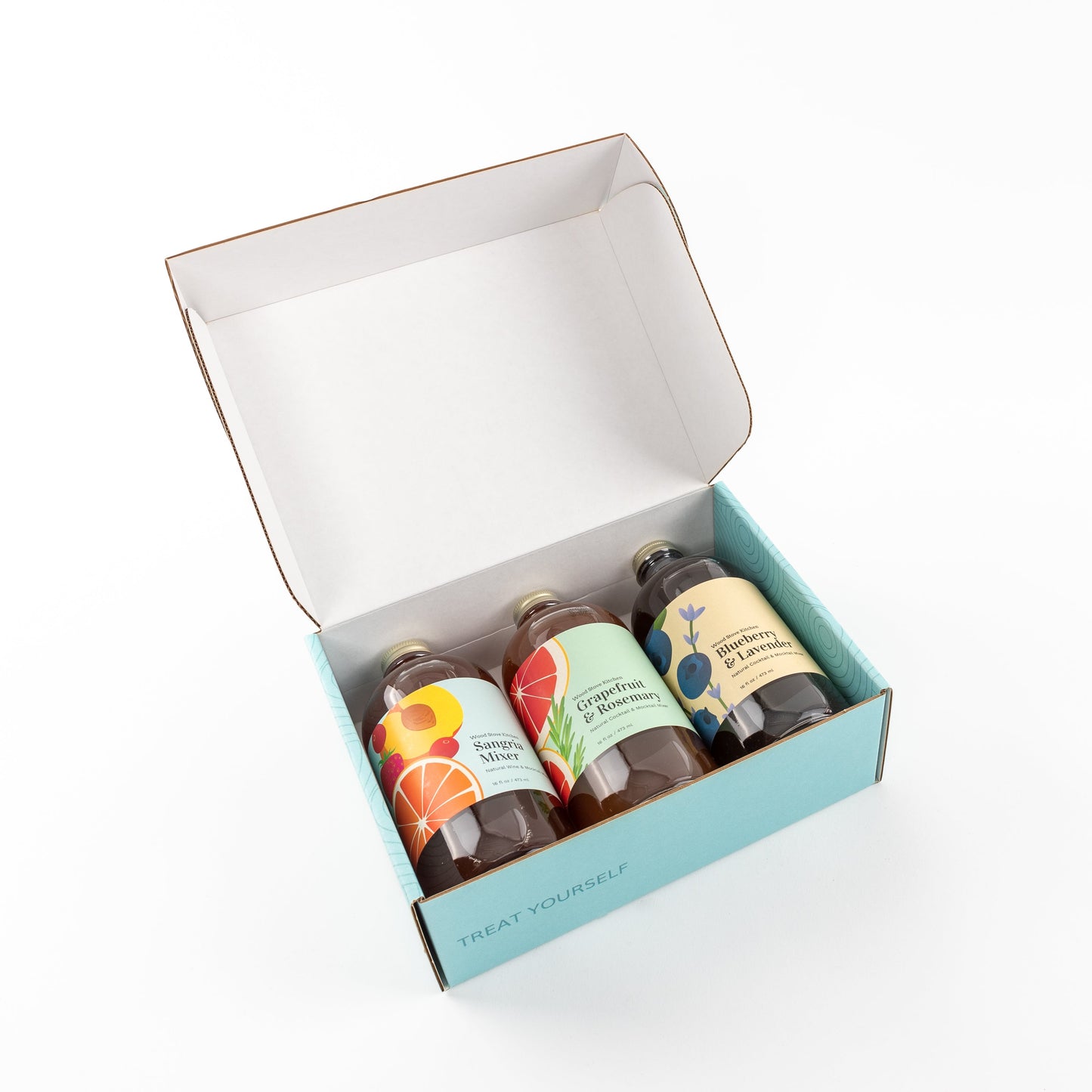 Summer Cocktail Mixer Kit – 3-Pack 16oz Bottles for Mocktails, Sodas & Parties