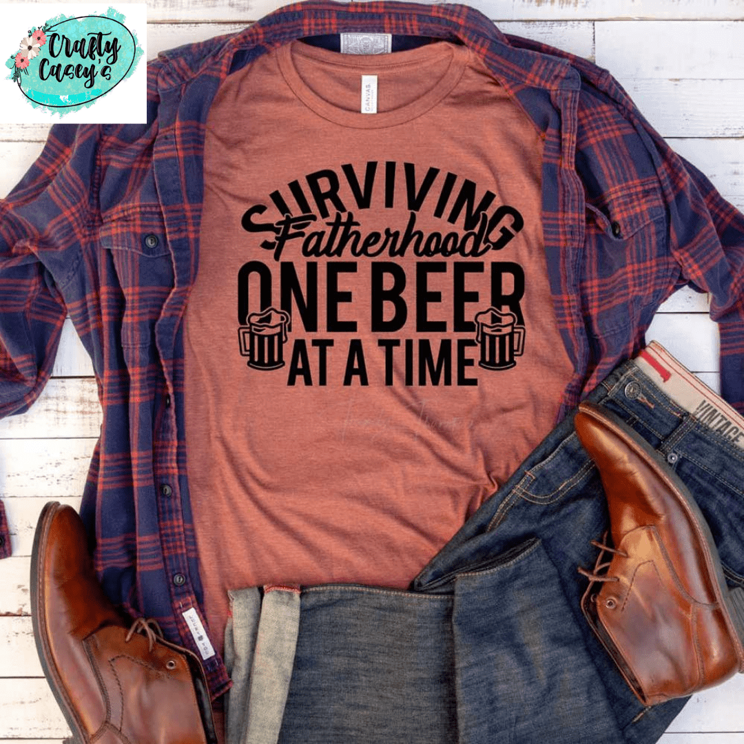 Surviving Fatherhood One Beer At A Time T-shirt