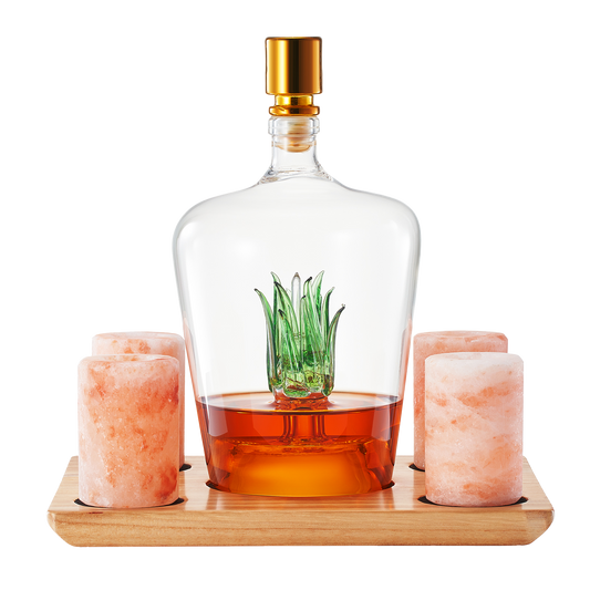 Tequila Pink Himalayan Salt Decanter Set
